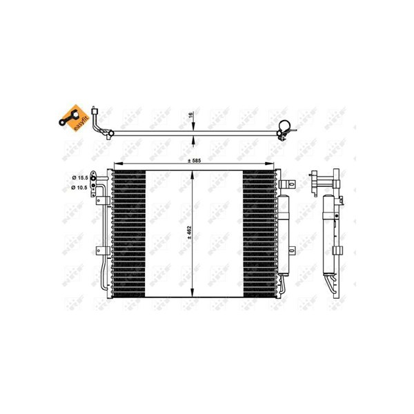 Kondensor, klimatanläggning Nrf 350330 NRF