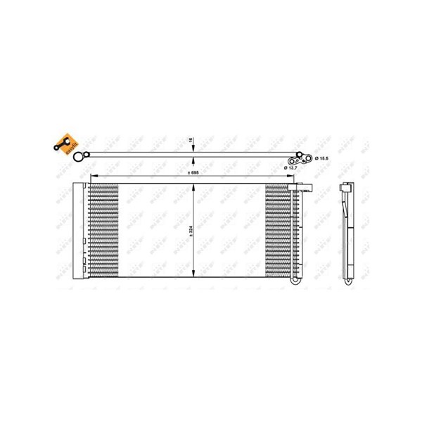 Kondensor, klimatanläggning Nrf 350331 NRF