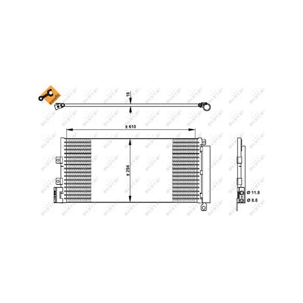 Kondensor, klimatanläggning Nrf 350332 NRF