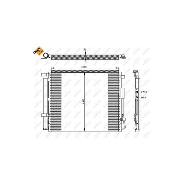 Kondensor, klimatanläggning Nrf 350333 NRF