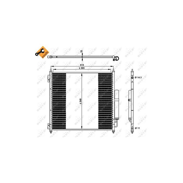 Kondensor, klimatanläggning Nrf 350336 NRF