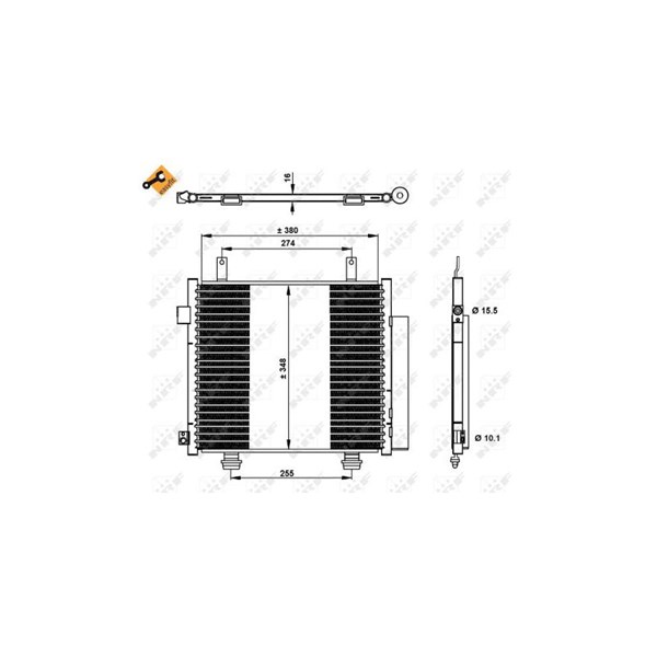 Kondensor, klimatanläggning Nrf 350337 NRF
