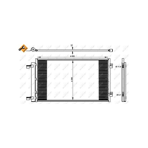 Kondensor, klimatanläggning Nrf 350339 NRF