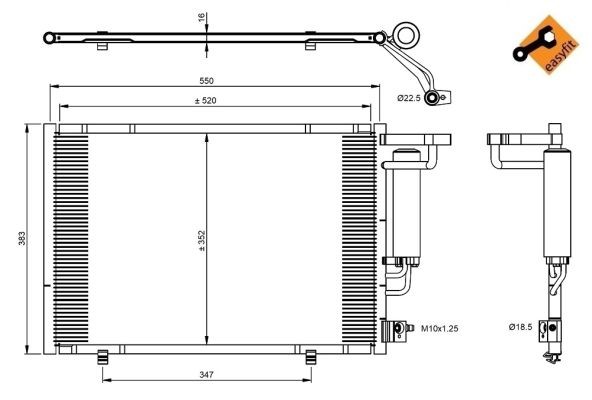 Kondensor, klimatanläggning Nrf 350395 NRF