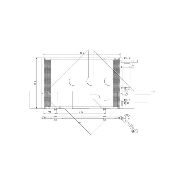 Kondensor, klimatanläggning Nrf 350396 NRF