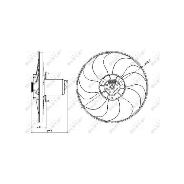 Fläkt, kylare 12V Nrf 47404 NRF