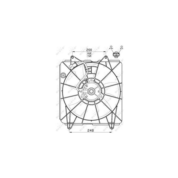 Fläkt, kylare 12V Nrf 47545 NRF