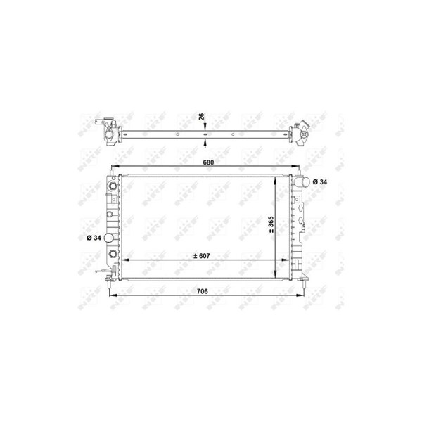 Kylare, motorkylning Nrf 50219A NRF Kylare, motorkylning Nrf 50219A NRF