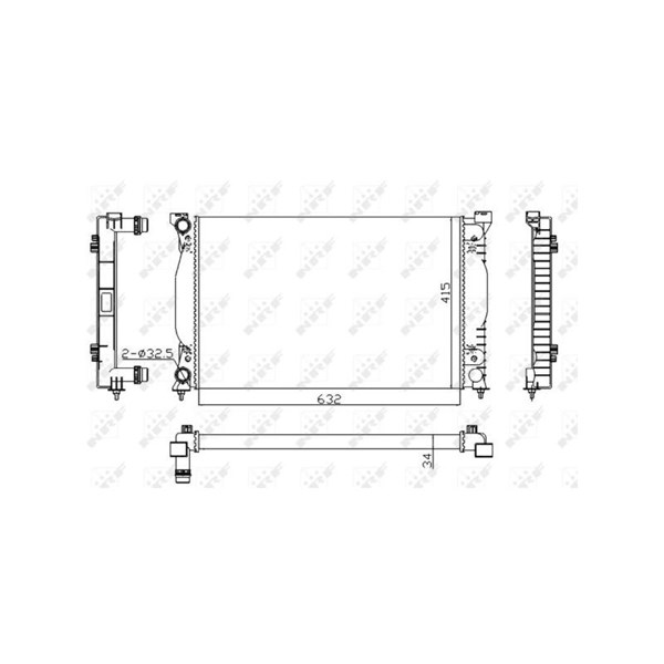 Kylare, motorkylning Nrf 50539A NRF