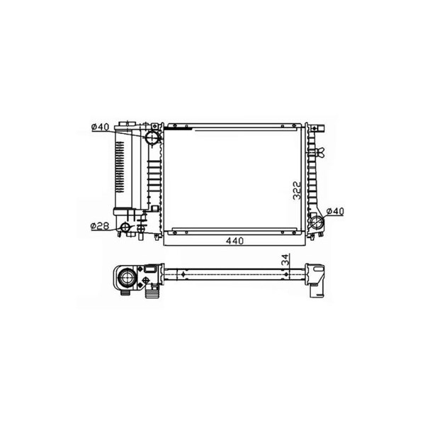 Kylare, motorkylning Nrf 53426A NRF Kylare, motorkylning Nrf 53426A NRF