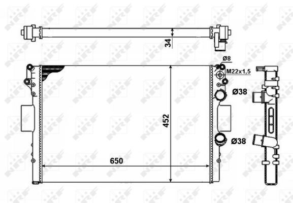 Kylare, motorkylning Nrf 53623A NRF