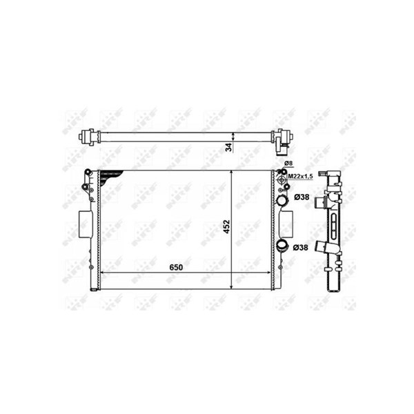 Kylare, motorkylning Nrf 53623A NRF Kylare, motorkylning Nrf 53623A NRF