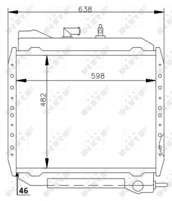 Kylare, motorkylning Nrf 53714 NRF