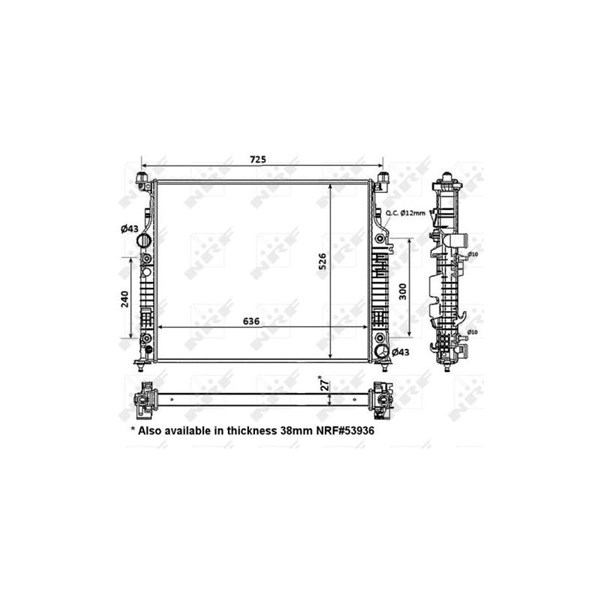 Kylare, motorkylning Nrf 56074 NRF Kylare, motorkylning Nrf 56074 NRF