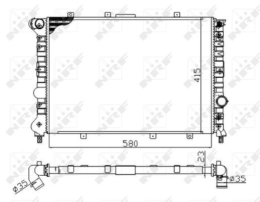 Kylare, motorkylning Nrf 58202A NRF