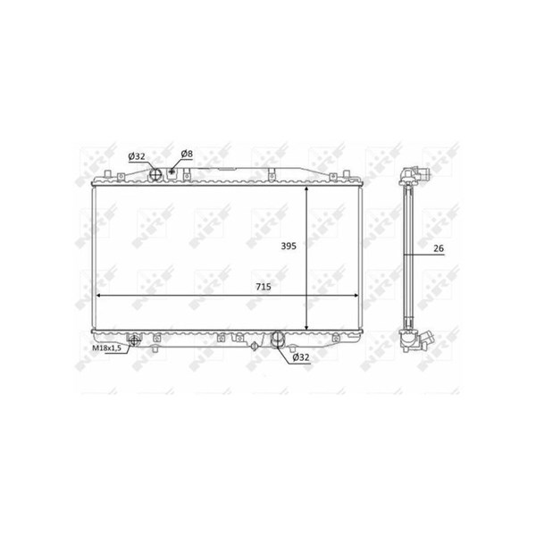 Kylare, motorkylning Nrf 58452 NRF Kylare, motorkylning Nrf 58452 NRF