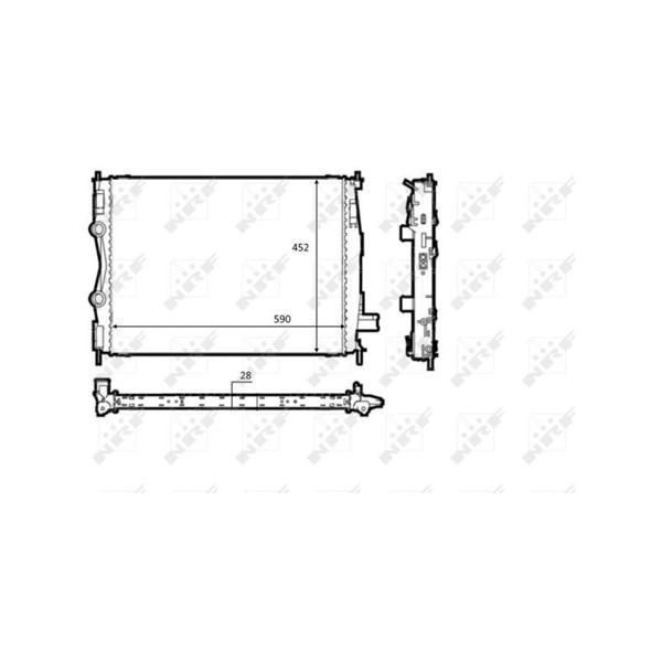 Kylare, motorkylning Nrf 58540 NRF