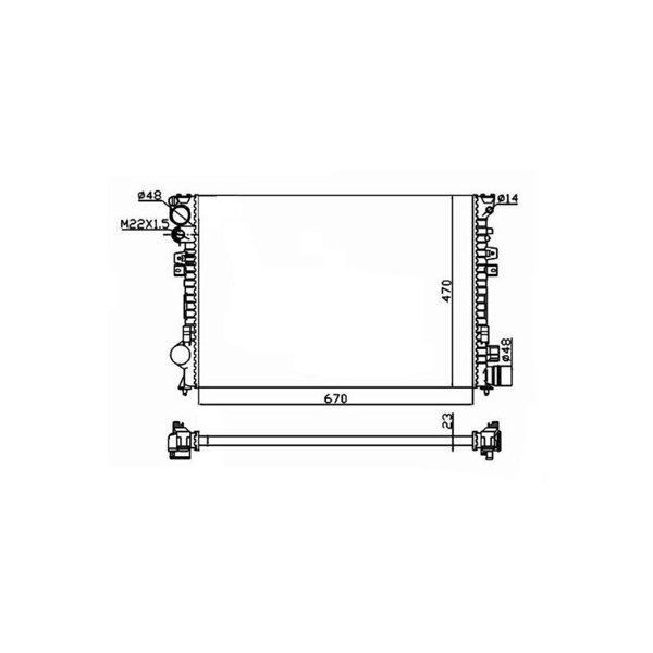 Kylare, motorkylning Nrf 58958A NRF Kylare, motorkylning Nrf 58958A NRF