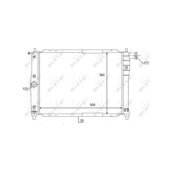 Kylare, motorkylning Nrf 59122 NRF