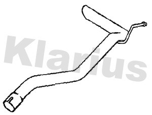 Avgasrör, Bak Klarius 143054 Klarius