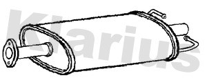 Bakre ljuddämpare Klarius 211080 Klarius