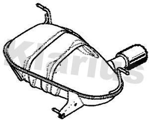 Bakre ljuddämpare Klarius 241149 Klarius