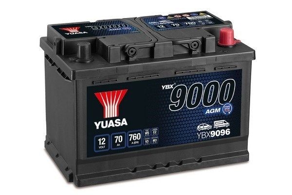 STARTBATTERI YUASA YBX9096 12V 70AH 760A YUASA