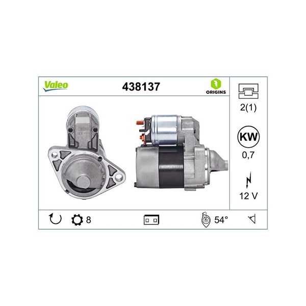 Startmotor 12V Valeo 438137 VALEO