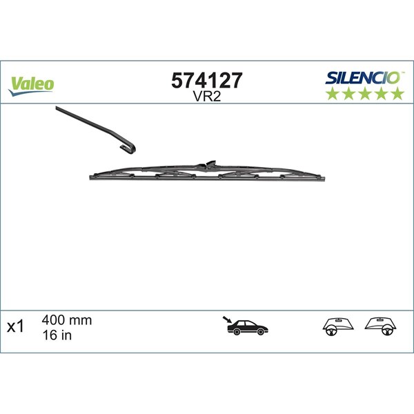 Torkarblad, Bak Valeo 574127 VALEO