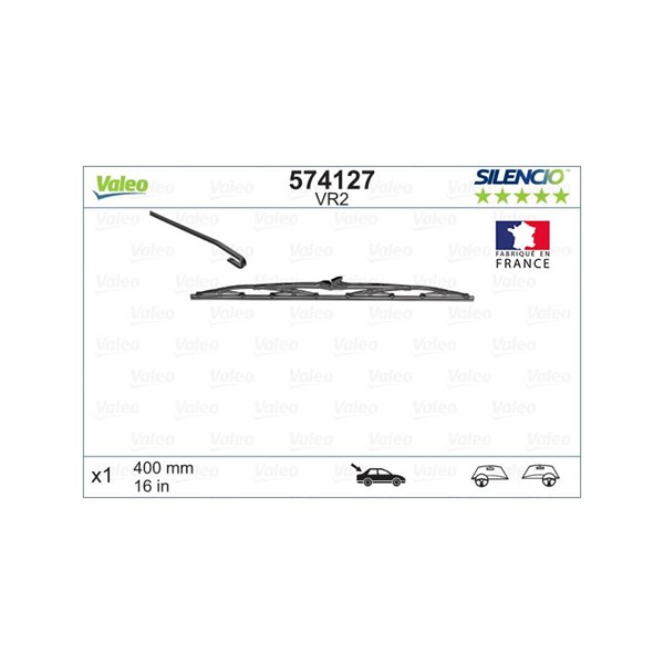 Torkarblad, Bak Valeo 574127 VALEO Torkarblad, Bak Valeo 574127 VALEO