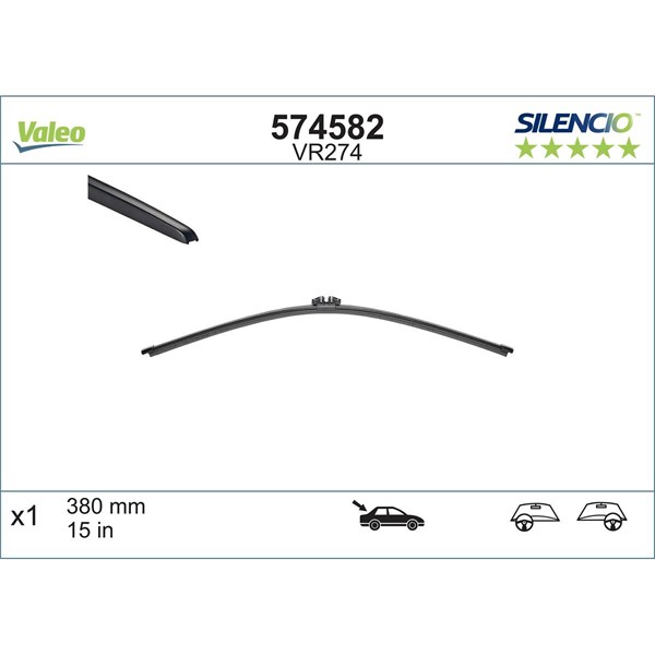 Torkarblad, Bak Valeo 574582 VALEO
