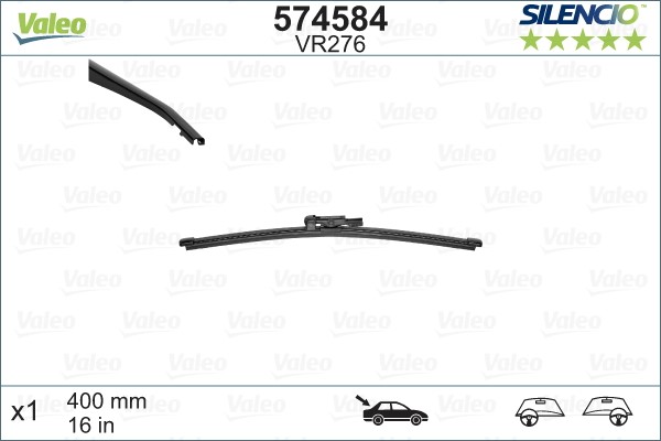 Torkarblad, Bak Valeo 574584 VALEO