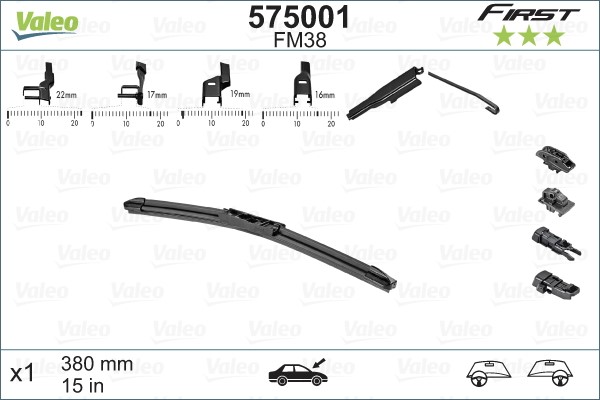 Torkarblad, Passagerarsida Valeo 575001 VALEO
