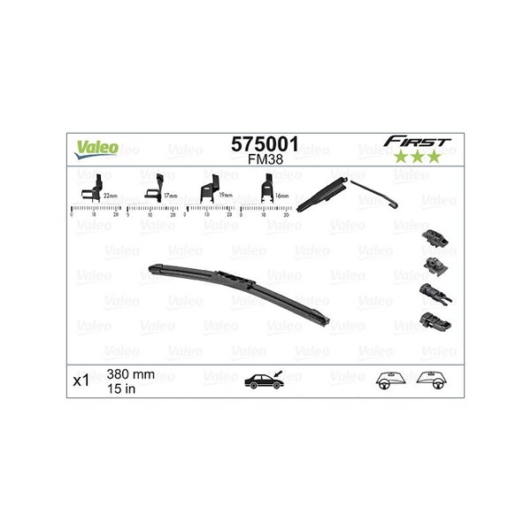 Torkarblad, Passagerarsida Valeo 575001 VALEO