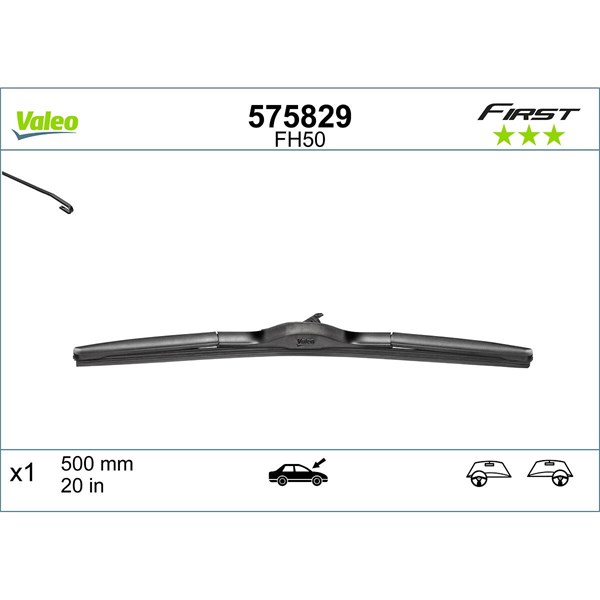 Torkarblad, Bak, Passagerarsida Valeo 575829 VALEO