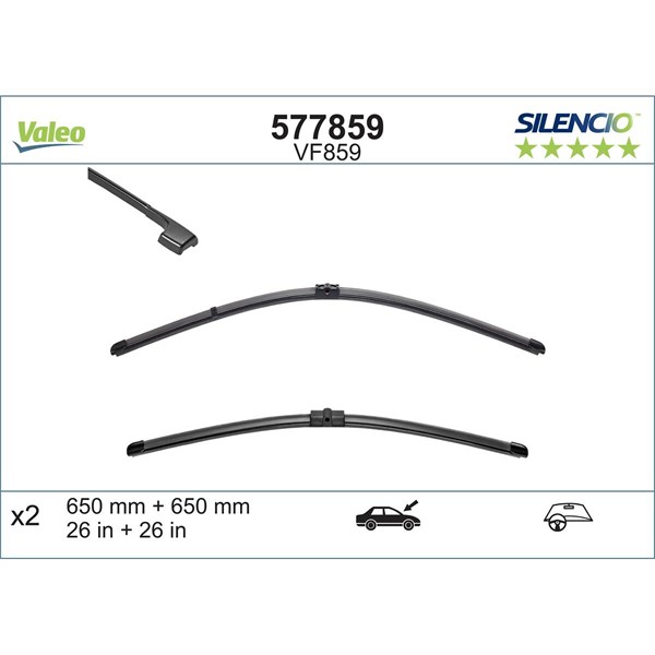 Torkarblad, Fram Valeo 577859 VALEO Torkarblad, Fram Valeo 577859 VALEO