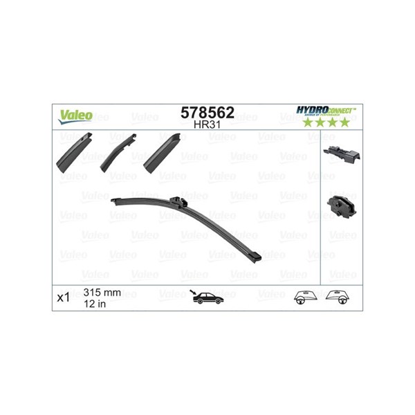 Torkarblad, Bak Valeo 578562 VALEO
