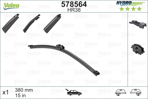 Torkarblad, Bak Valeo 578564 VALEO