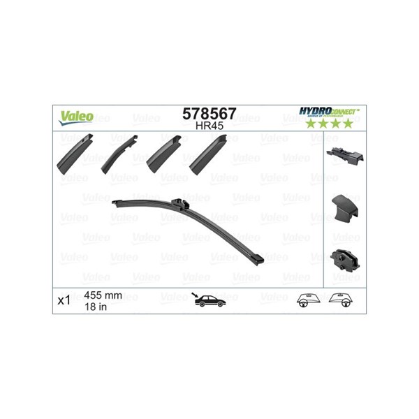 Torkarblad, Bak Valeo 578567 VALEO