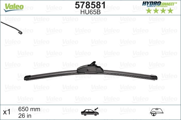 Torkarblad, Passagerarsida Valeo 578581 VALEO