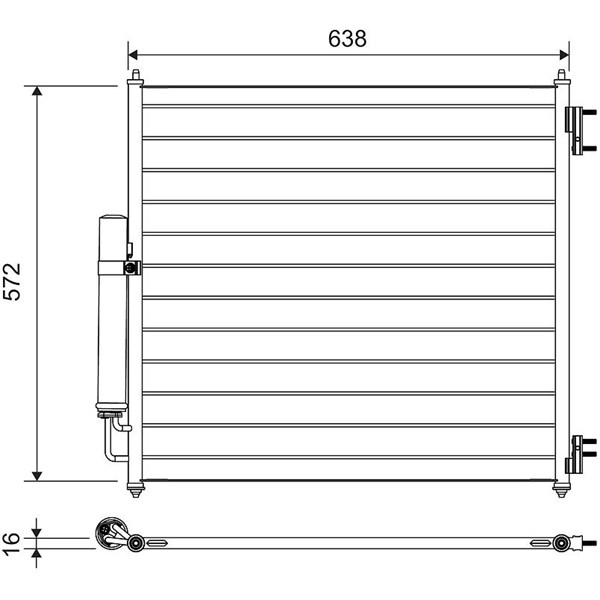 Kondensor, klimatanläggning Valeo 814053 VALEO