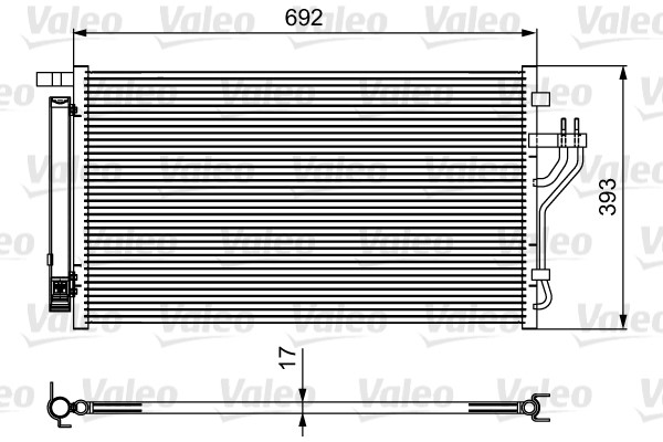 Kondensor, klimatanläggning Valeo 814485 VALEO
