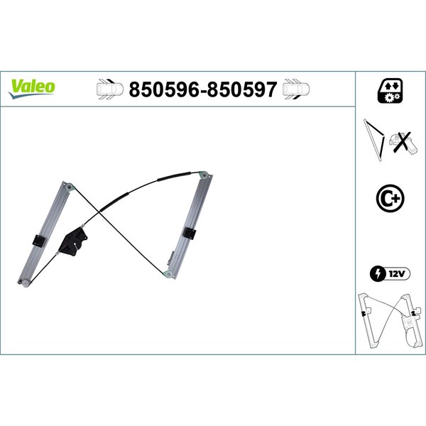 Fönsterhiss, Fram, Vänster Valeo 850596 VALEO