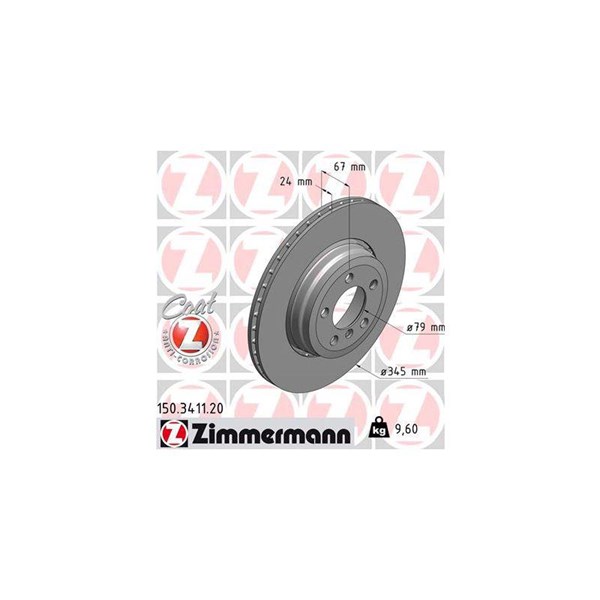 Bromsskiva Externt ventilerad, Bakaxel Zimmermann 150.3411.20 ZIMMERMANN Bromsskiva Externt ventilerad, Bakaxel Zimmermann 150.3411.20 ZIMMERMANN