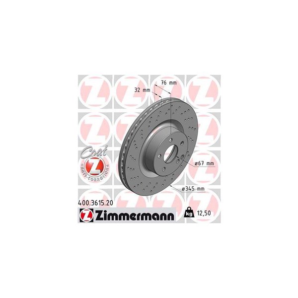Bromsskiva Ventilerad, Framaxel Zimmermann 400.3615.20 ZIMMERMANN Bromsskiva Ventilerad, Framaxel Zimmermann 400.3615.20 ZIMMERMANN