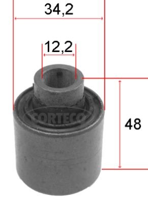 Oljepackningsring, vevaxel, på växellådssidan Corteco 19036885B CORTECO