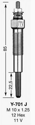 Glödstift 11,0V Ngk D-power 1566 NGK