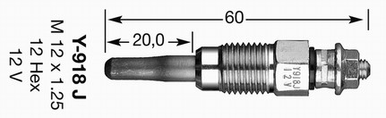 Glödstift 12,0V Ngk D-power 6285 NGK