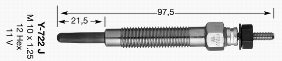 Glödstift 11,0V Ngk 9974 NGK