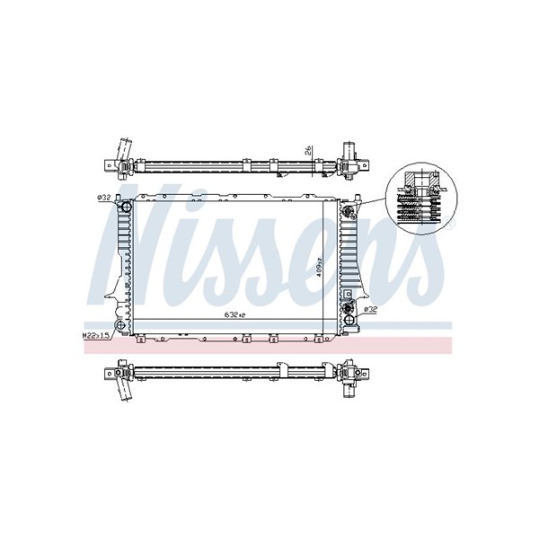Kylare, motorkylning Nissens 60476 NISSENS Kylare, motorkylning Nissens 60476 NISSENS